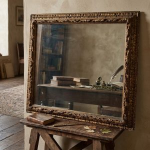 Specchiera in Legno Scolpito Dorata a Missione - Epoca fine '800