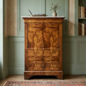 Secretaire in noce e piuma di noce - Epoca metà '800