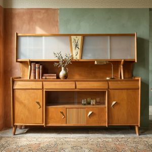 Credenza con Alzata Paolo Buffa in legno di faggio - Anni '50