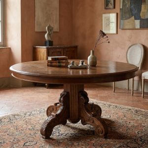 Tavolo Ovale in noce allungabile - Epoca fine '800