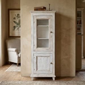 Credenza a 2 Ante Laccata Bianco Panna - Epoca '900