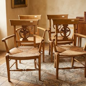 Set di 4 Poltrone in Noce dell'800 - Restaurate con Stile