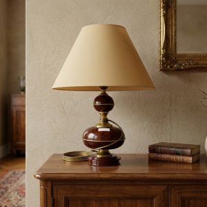 Lampada in Ceramica Bordeaux - Epoca Anni '70