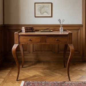 Tavolino da Salotto - Epoca '900 in Noce con 2 Cassetti