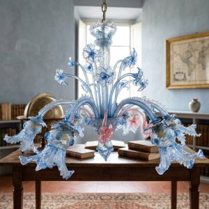 Lampadario di Murano anni '50 in Vetro Soffiato
