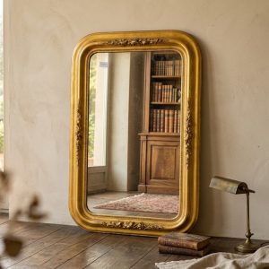 Specchiera Luigi Filippo in legno doratura a foglia - Epoca fine '800
