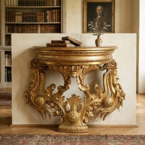 Consolle in Legno Intagliato e Dorato del '700