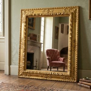 Specchiera Rinascimentale legno dorato specchio mercurio - Epoca 1800