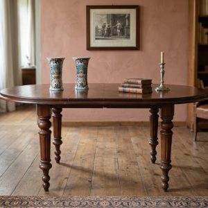 Tavolo Ovale Inglese '800 Allungabile in Mogano a Manovella