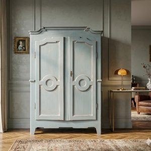 Armadio Centinato Piemontese del '700 in Laccato Carta da Zucchero