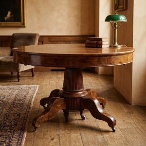 Tavolo Ovale Carlo X – Epoca metà '800 in Noce