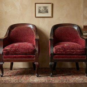 Coppia Poltrone Neoclassiche in Mogano - Epoca anni '50/60
