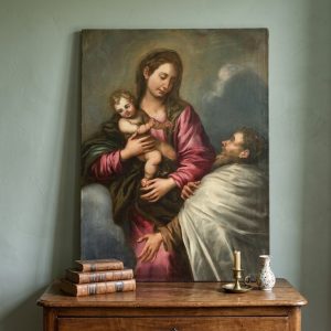 Dipinto Olio su Tela – Fine '700 Madonna con Bambino