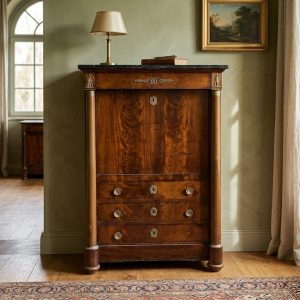 Secretaire in Mogano stile Impero con Bronzi Originali - Epoca '800