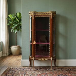 Vetrinetta Napoleone III con Intarsi e Bronzo - Epoca Fine '800