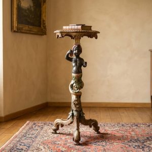 Trespolo con Moresco - Epoca '800 in legno laccato