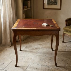 Tavolino Allungabile Luigi XV Palissandro Piano in Pelle - Epoca '800