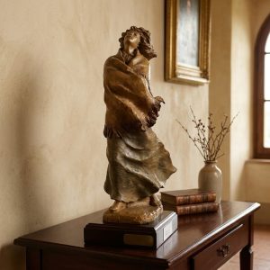Statuina Firmata Josep Bofill in Resina e Legno - Epoca Anni '70