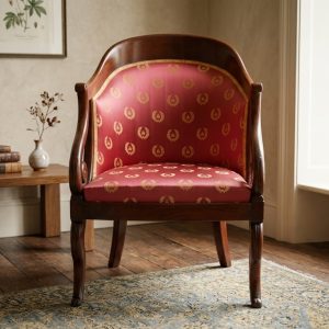 Poltrona Carlo X - '800 in Mogano Elegante e Conservata