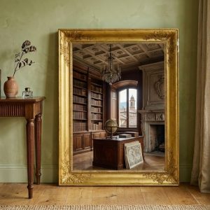 Specchiera Impero - Epoca '800 in Legno e Pastiglia Dorata