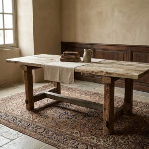 Tavolo Rustico da Taverna - Epoca '900 in Legno di Larice