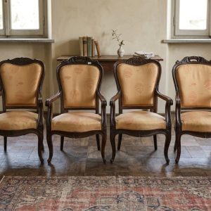 Eleganti Poltrone Luigi Filippo in Mogano - Epoca '800