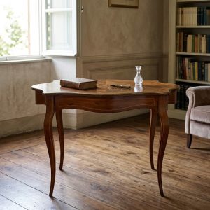 Tavolino Luigi XV in Palissandro con Intarsi e Bronzi Originali