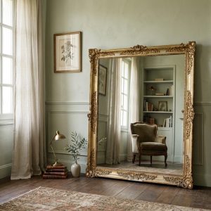 Specchiera Impero - Epoca '800 in Legno e Pastiglia Dorata
