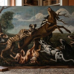 Dipinto Olio su Tela Scena di Caccia Cervo di Paul de Vos - Epoca '600
