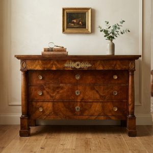 Cassettone Impero in Noce - Epoca '800 con Maniglie Originali