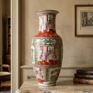 Vaso orientale in ceramica dipinta - Epoca primi ‘900