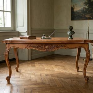 Tavolo Provenzale Allungabile in Ciliegio Piano a Cassettoni - Anni 50/60