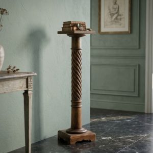 Piantana Portavaso in Noce - Epoca '900 Tornita