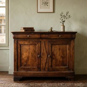 Credenza capuccina in noce con losanga centrale - Epoca 1850