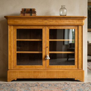 Credenza Libreria Carlo X '800 in Radica di Tuia