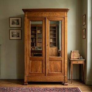 Libreria Carlo X in Noce a 2 Ante - Epoca II metà '800
