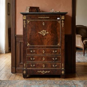 Secretaire Impero - Metà '800 in Mogano con Bronzi Originali