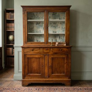 Credenza con Alzata in Noce - Epoca '800, Restauro in Corso