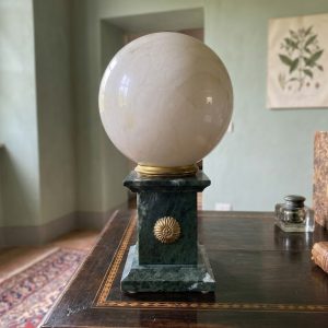 Sfera da Tavolo - Anni '50-'60 in Marmo Bianco e Verde
