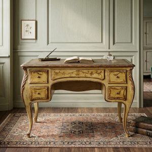 Toeletta/Tavolino stile Veneziano laccata e dorata - Epoca XX secolo