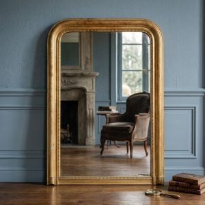 Specchiera Luigi Filippo - II metà '800 in Legno e Pastiglia Dorata