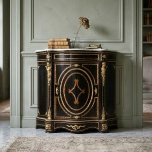 Credenza Boulle Francese in Marmo e Madreperla - Epoca Metà '800