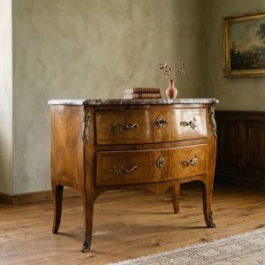 Cassettone Luigi XV piano in marmo rosso Levanto - Epoca '800