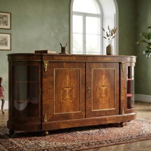 Credenza in Noce Intarsiata - Epoca fine '800/primi '900