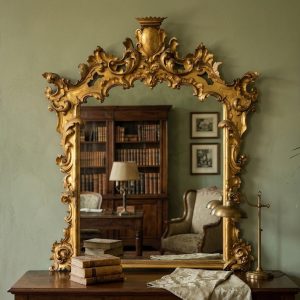 Specchiera Lombarda - Epoca primo '800 in legno dorato