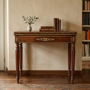 Tavolino Gioco Napoleone III Mogano Finiture Bronzo - Epoca II metà '800