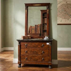 Comò in Piuma di Mogano - Stile Impero, metà '800