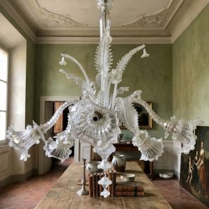 Lampadario in Vetro di Murano - Epoca '900, 6 Luci