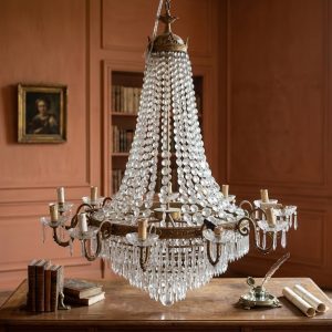 Lampadario Impero a Mongolfiera - Epoca '900, 12 luci