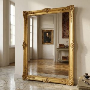 Specchiera Impero - Epoca '800 in Legno e Pastiglia Dorata